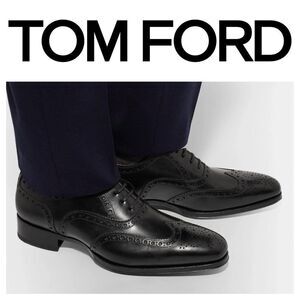 Tom Ford Men's Edgar Leather Wingtip Brogue Derby Shoes